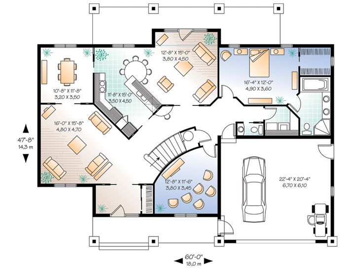 1st Floor Plan, 027H-0136