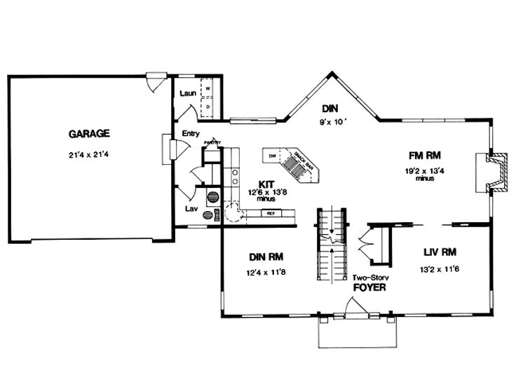 1st Floor Plan, 014H-0054