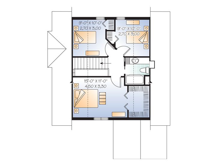 2nd Floor Plan, 027H-0201