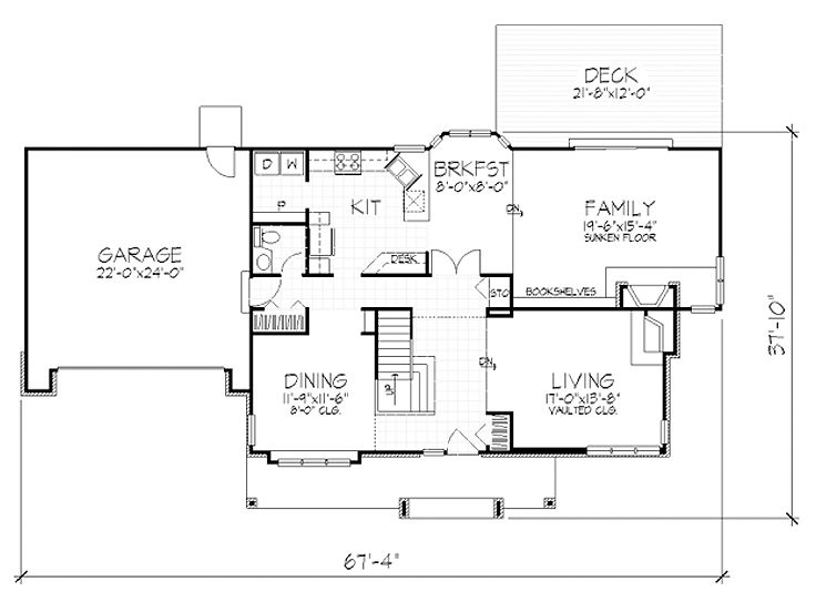 1st Floor Plan, 022H-0047