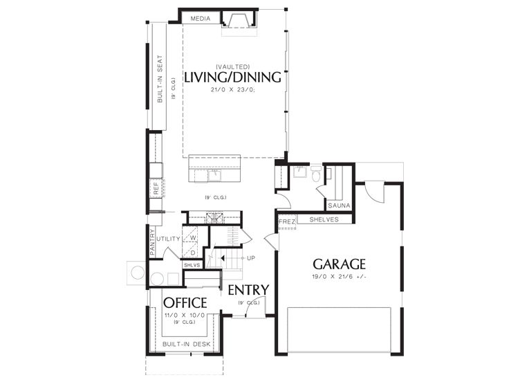 1st Floor Plan, 034H-0380
