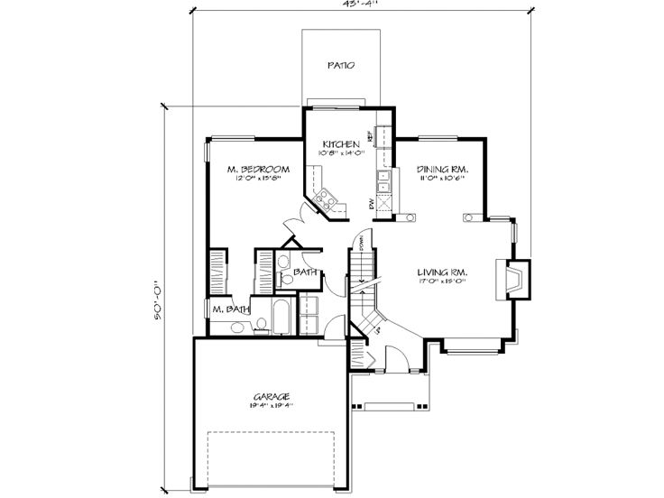 1st Floor Plan, 022H-0056