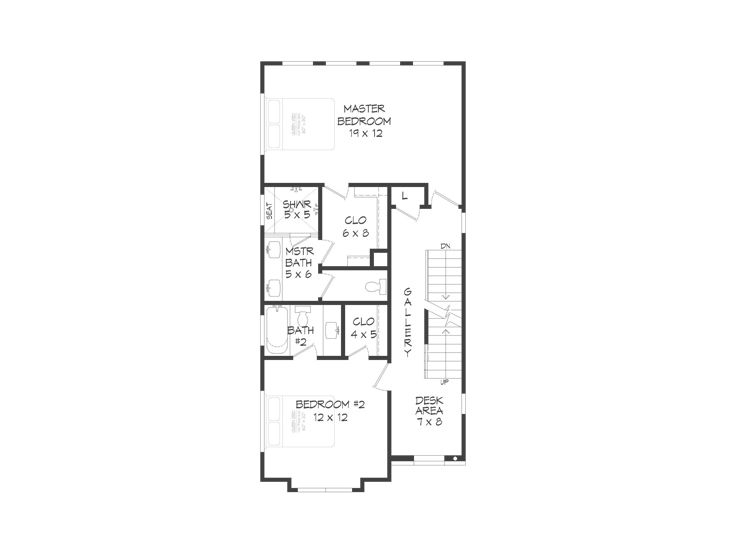 2nd Floor Plan, 062H-0216