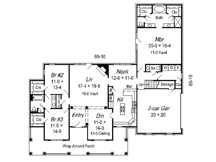 1st Floor Plan, 061H-0071