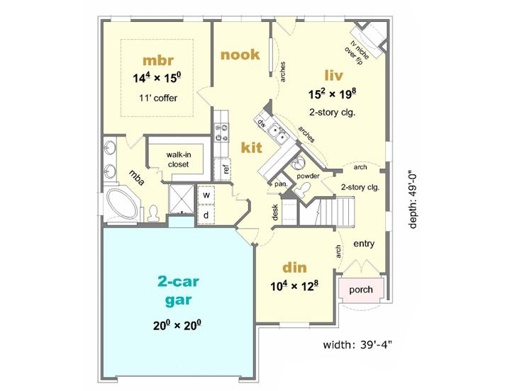 1st Floor Plan, 061H-0074