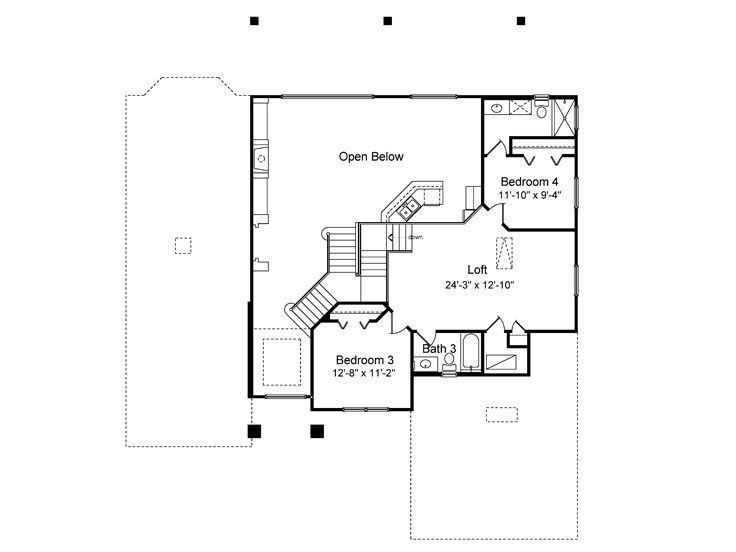 2nd Floor Plan, 043H-0155