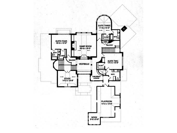 2nd Floor Plan, 029H-0102