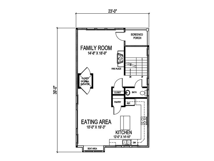 2nd Floor Plan, 058H-0022