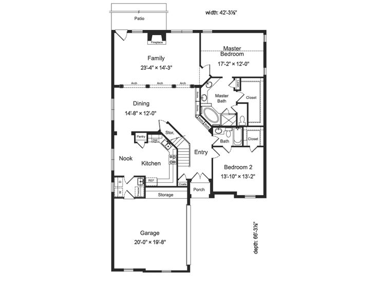 1st Floor Plan, 061H-0078