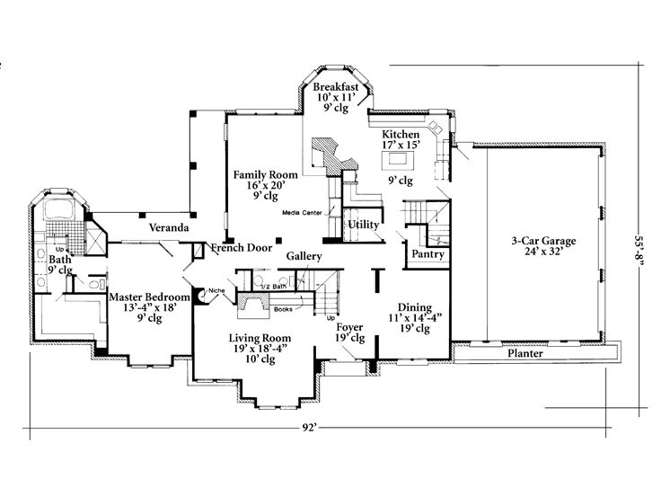 1st Floor Plan, 054H-0069