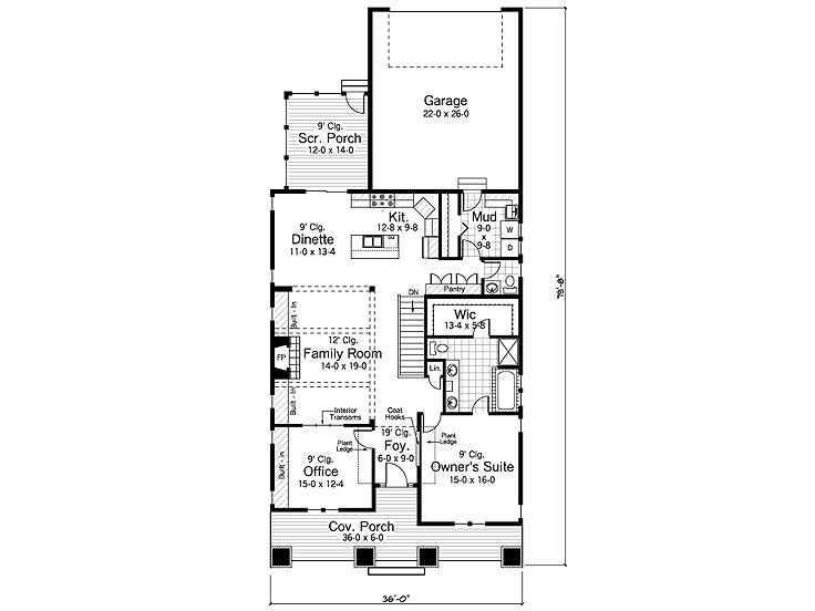 Floor Plan, 023H-0090