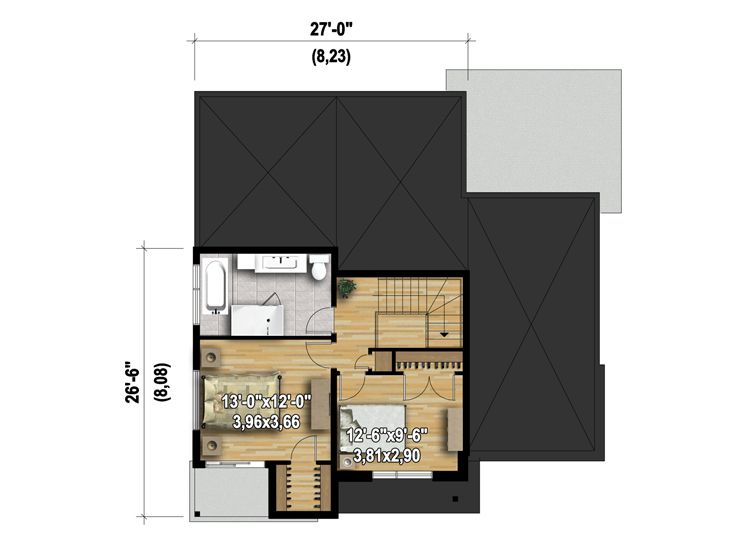 2nd Floor Plan, 072H-0227