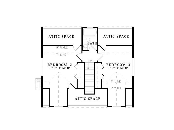 2nd Floor Plan, 025L-0018