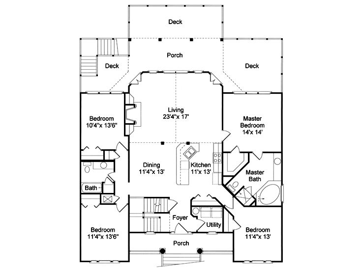 1st Floor Plan, 017H-0034