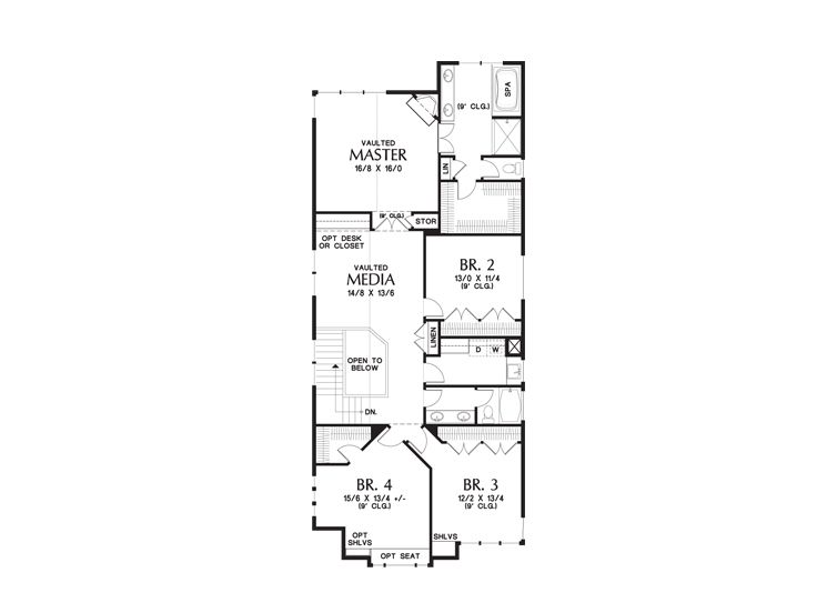 2nd Floor Plan, 034H-0357