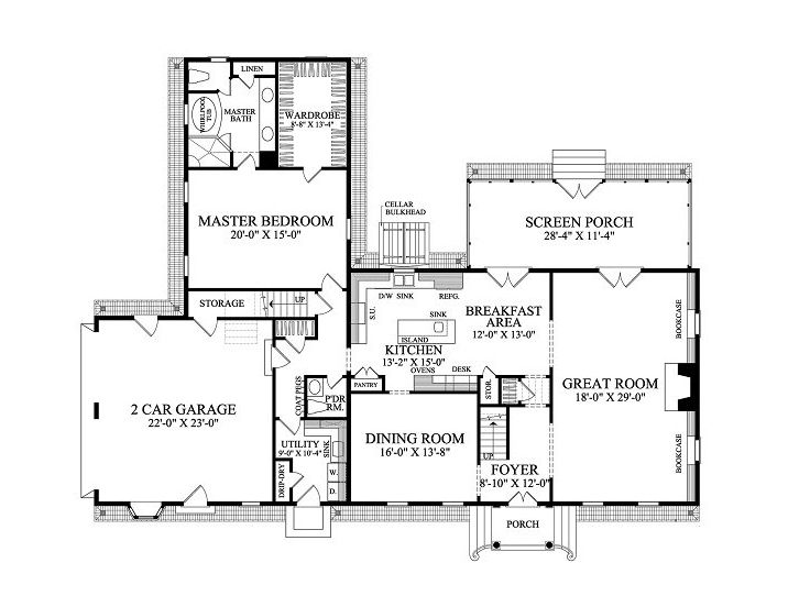 1st Floor Plan, 063H-0091