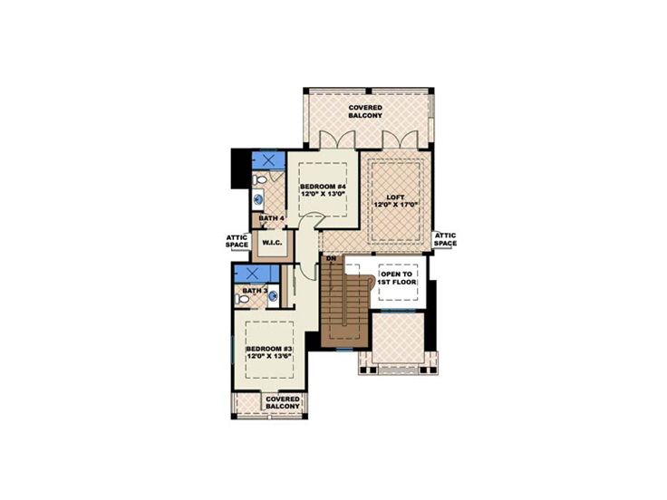 2nd Floor Plan, 037H-0193