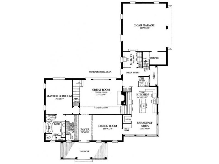 1st Floor Plan, 063H-0033