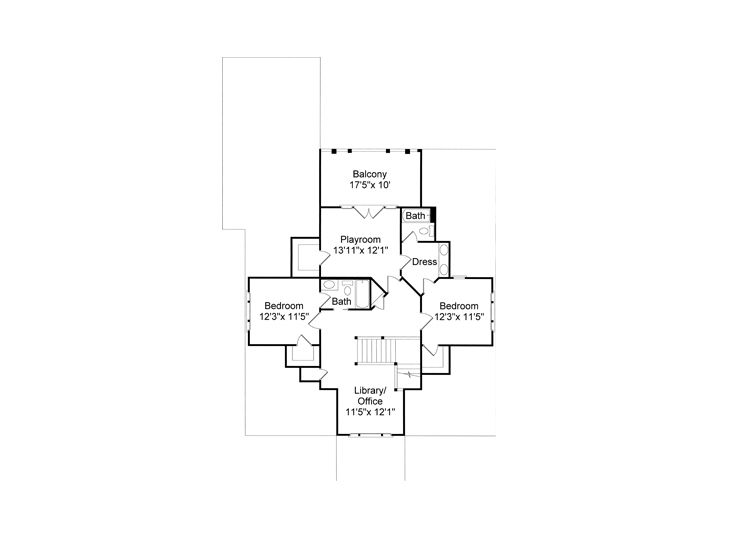 2nd Floor Plan, 017H-0020