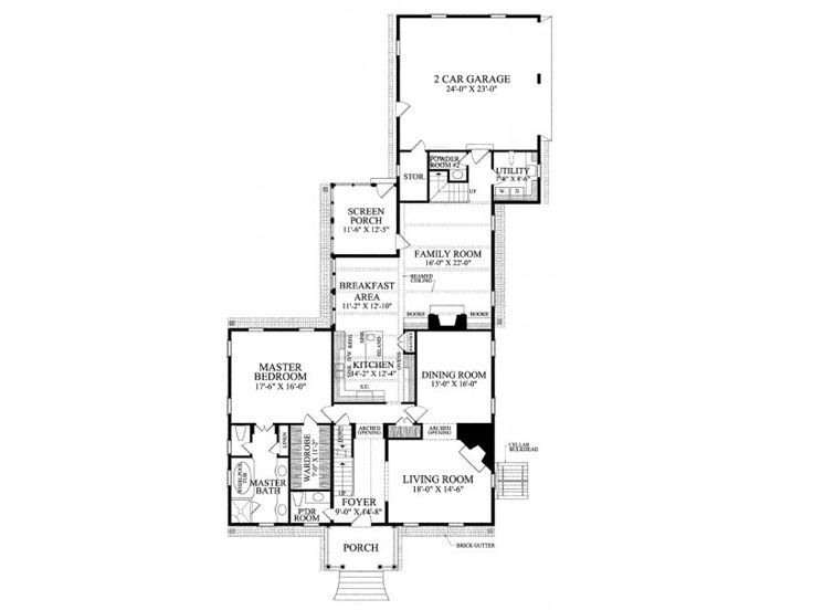 1st Floor Plan, 063H-0051