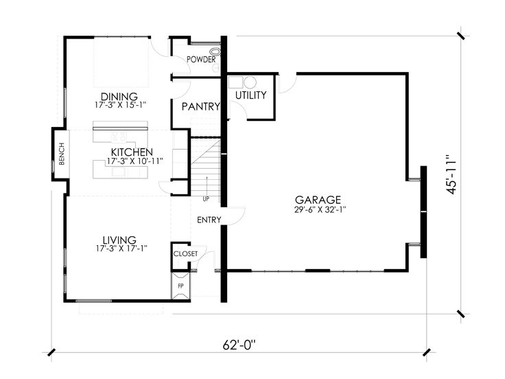 1st Floor Plan, 056H-0004