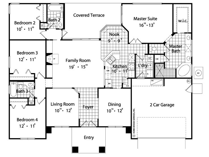 Floor Plan, 043H-0088