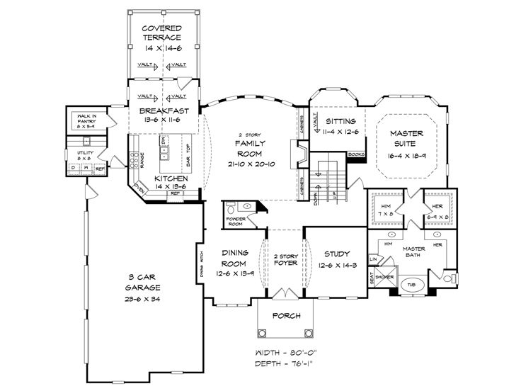 1st Floor Plan, 019H-0181