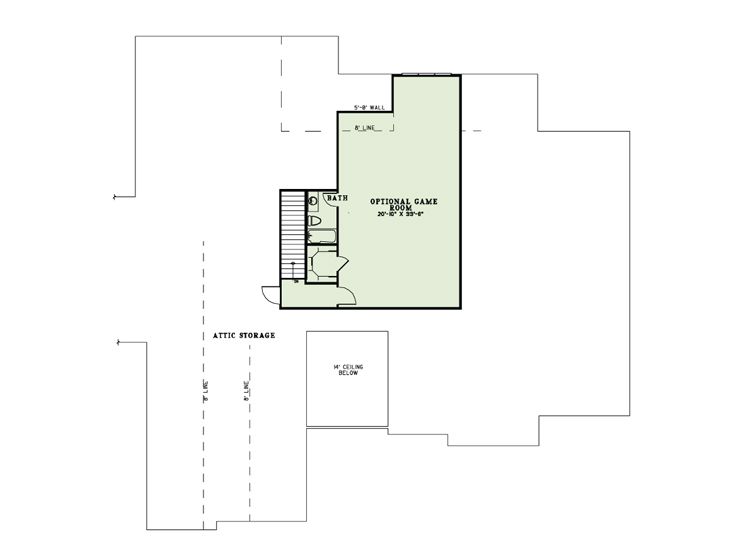 2nd Floor Plan, 025H-0285