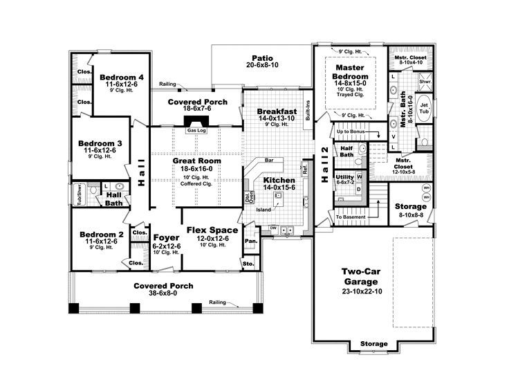 1st Floor Plan, 001H-0193