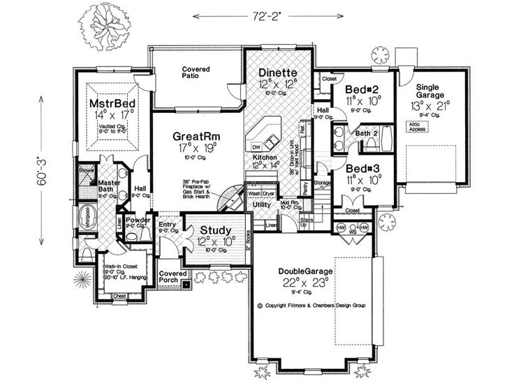 1st Floor Plan, 002H-0132