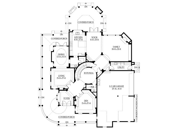 1st Floor Plan, 035H-0036