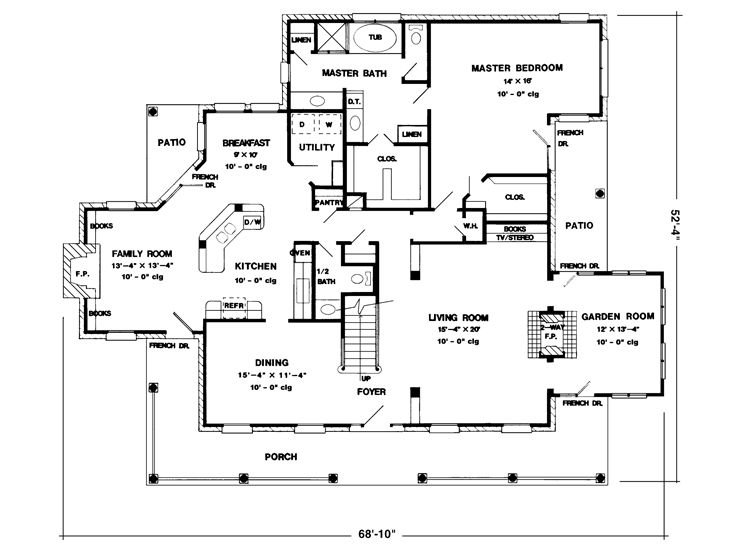 1st Floor Plan, 054H-0128