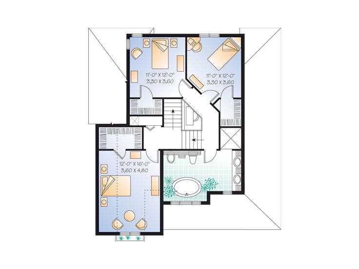 2nd Floor Plan, 027H-0185