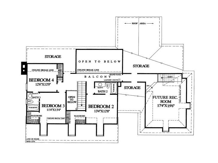 2nd Floor Plan, 063H-0199