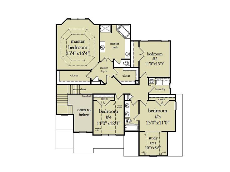 2nd Floor Plan, 053H-0062