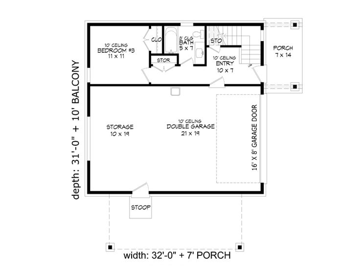 1st Floor Plan, 062G-0210