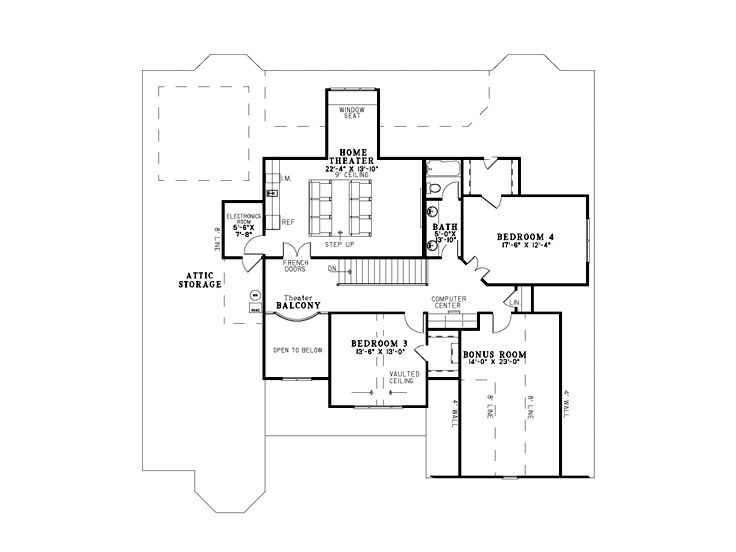 2nd Floor Plan, 025H-0151