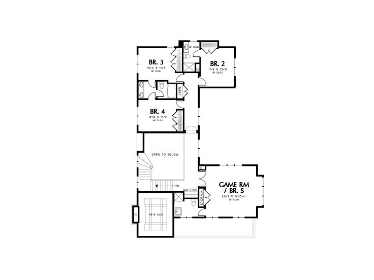 2nd Floor Plan, 034H-0034
