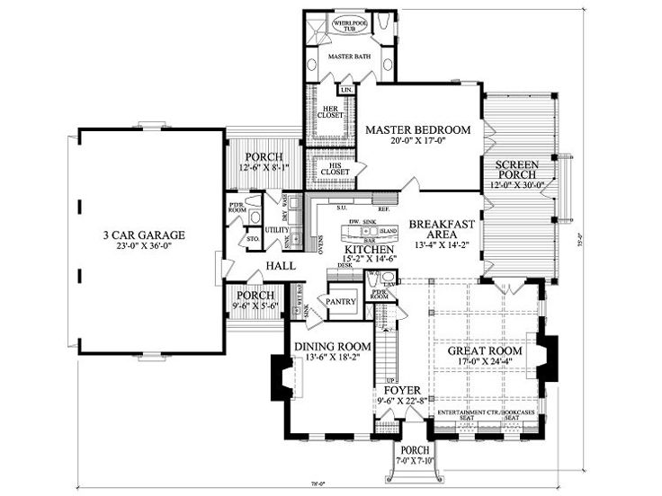 1st Floor Plan, 063H-0084