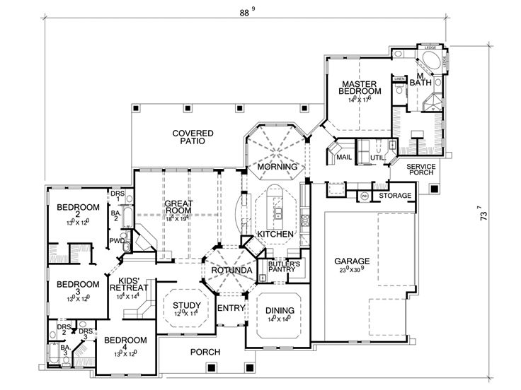 Floor Plan, 036H-0031