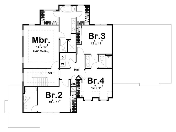 2nd Floor Plan, 050H-0321