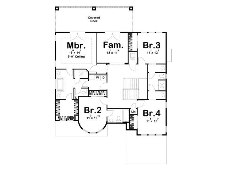 2nd Floor Plan, 050H-0279