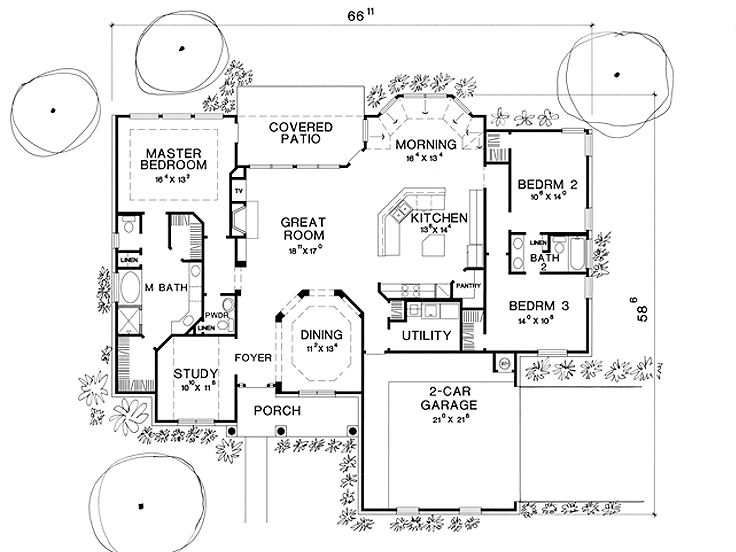 Floor Plan, 036H-0013