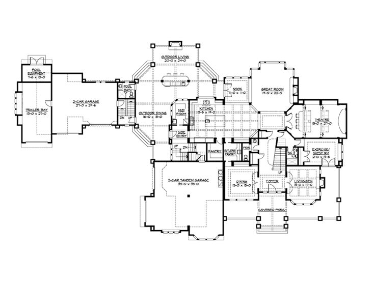 1st Floor Plan, 035H-0100