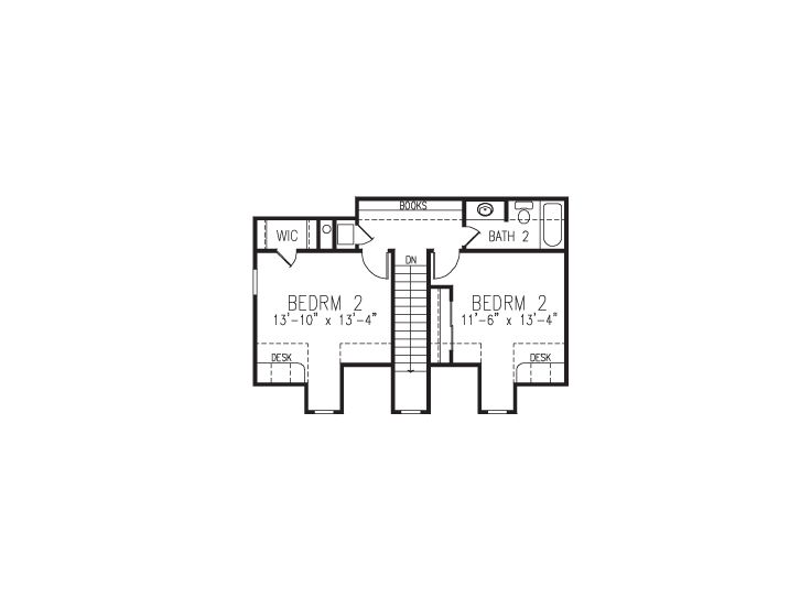 2nd Floor Plan, 054H-0080