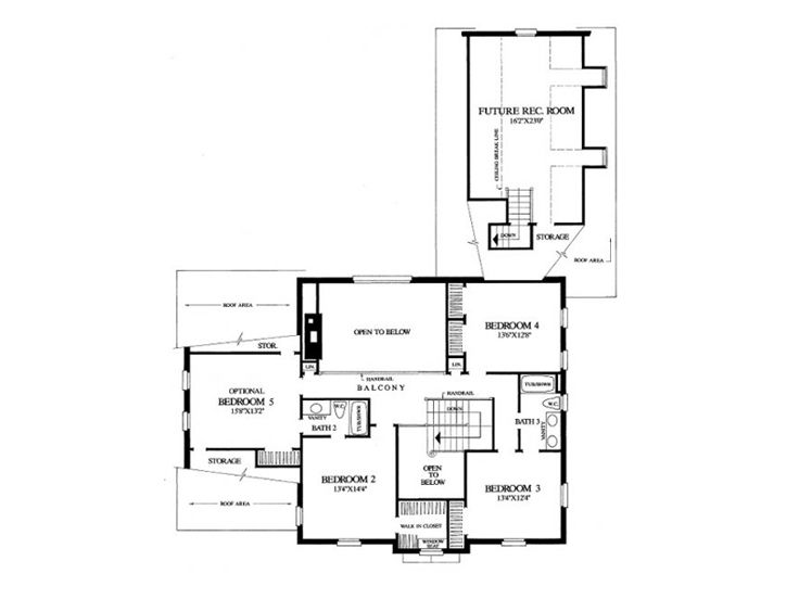 2nd Floor Plan, 063H-0121