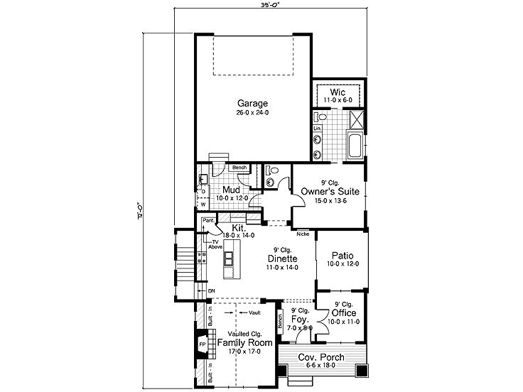 Floor Plan, 023H-0088
