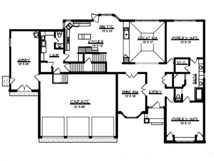 Floor Plan, 022H-0022