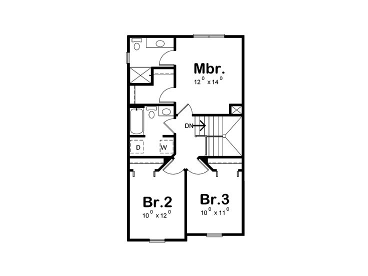 2nd Floor Plan, 031H-0340