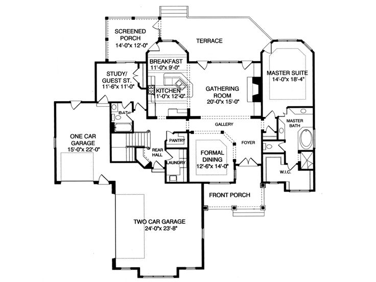 1st Floor Plan, 029H-0043